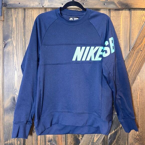 Nike SB Dri-FIT Blue Skateboarding Crewneck Sweatshirt - Picture 1 of 4